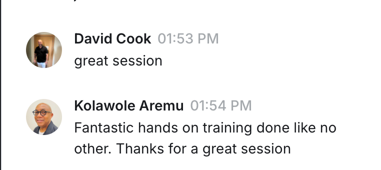 Member message from David